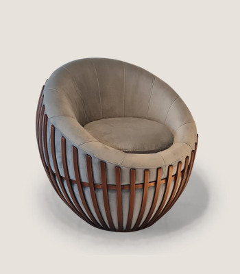 Diseñador Gris Sillón Muebles de sala de estar Tapizado Asiento Tela Sillón Salón Club