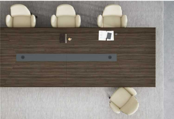 Muebles de oficina Mesa de conferencias marrón moderna Mesa de reuniones de lujo Nueva