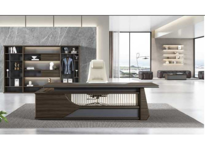 Escritorio en forma de esquina, escritorio de computadora, mesa, escritorio, muebles de lujo para la oficina en casa.