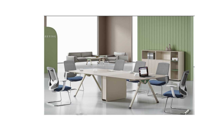 Mesa de conferencias de diseño, mesa de lujo, mobiliario de oficina, mueble de escritorio, mesa de computadora
