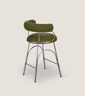 Taburete de bar verde oliva sillón de lujo silla de diseño sillón muebles tapizados