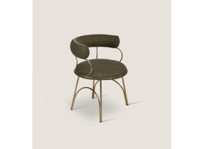 Silla de comedor verde de diseño de lujo de una sola plaza muebles de comedor modernos