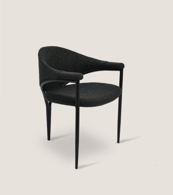 Silla de diseñador negra lujo comedor moderno individual mobiliario moderno