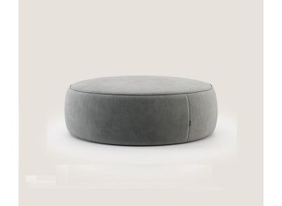 Taburete redondo gris de lujo para el dormitorio, muebles auxiliares