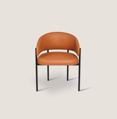 Silla de lujo Oranger Sillas modernas de comedor tapizado cuero sintético muebles