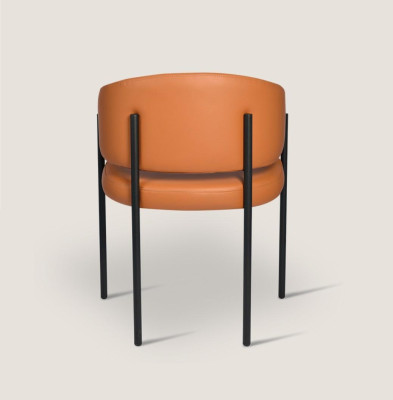 Silla de lujo Oranger Sillas modernas de comedor tapizado cuero sintético muebles