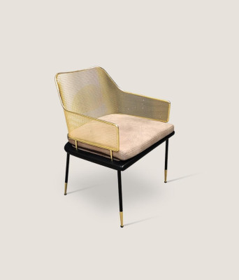 Lujo de una plaza silla de diseñador con elementos de acero inoxidable Nuevas sillas