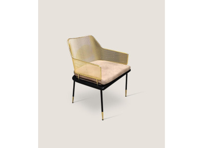 Lujo de una plaza silla de diseñador con elementos de acero inoxidable Nuevas sillas