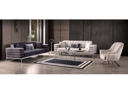Conjunto de sofás de lujo 3-2-1 diseño moderno Sofá Sofá gris nuevo