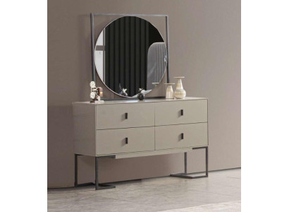 Tocador con espejo de lujo moderno para mesa de dormitorio.