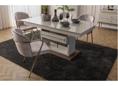 Mesa de comedor Mesa Mesa comedor moderno Comedor diseñador nuevo Beige