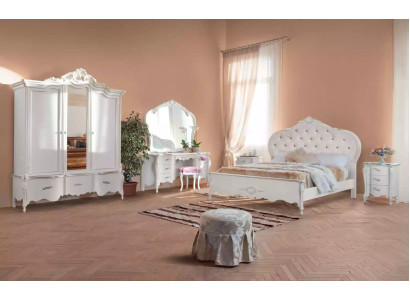 Conjunto de muebles de dormitorio completo Set de muebles clásicos blancos 8 piezas nuevo