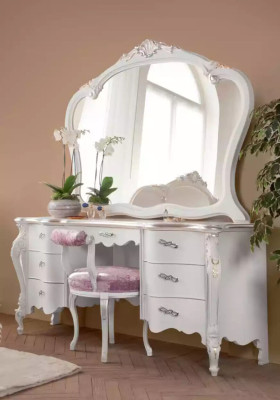 Conjunto de muebles de dormitorio completo Set de muebles clásicos blancos 8 piezas nuevo