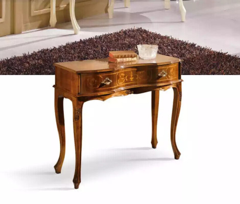 Clásica mesa consola de lujo muebles de madera para dormitorios muebles auxiliares