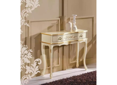 Mesa auxiliar blanca clásica consola de madera diseño de dormitorio