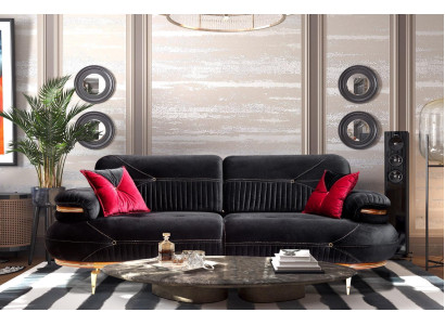 Sofá exclusivo de 3 plazas diseño textil moderno nuevo para la sala de estar