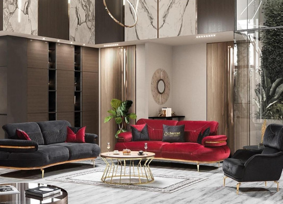 Sofá exclusivo de 3 plazas diseño textil moderno nuevo para la sala de estar