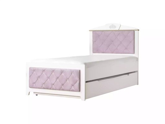 Cama funcional Chesterfield extensible cama infantil cama 120 madera rosa