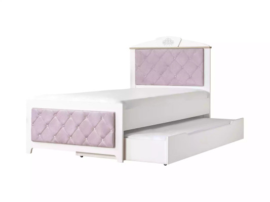 Cama funcional Chesterfield extensible cama infantil cama 120 madera rosa