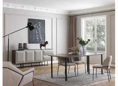 Juego de comedor blanco, conjunto de mesa de comedor de madera de 8 piezas, nuevo.