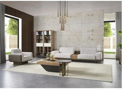 Conjunto de sofás de cuatro plazas, sillón, tela, sofá de tela moderno.