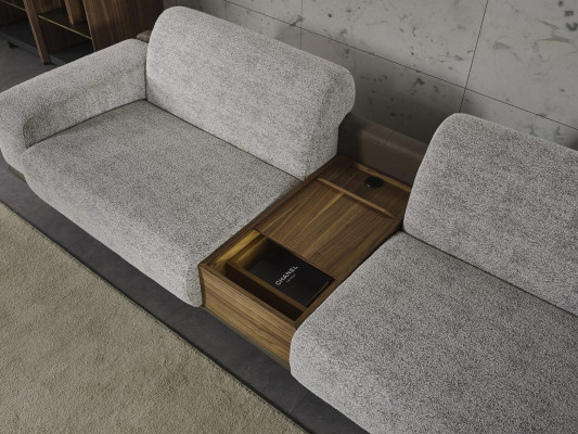 Grupo de sofás, sofá tapizado completo, gris, juego de sofás de tela de 3 piezas.