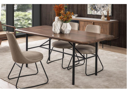 Mesa de comedor Mesa Comedor Rincón comedor Comedor 205 cm Madera Marrón