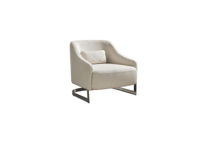 Sillón moderno de poliéster blanco para la sala de estar