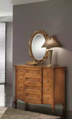 Cama 2x Mesitas de noche Cómoda Conjunto de 5 piezas Dormitorio Muebles italianos