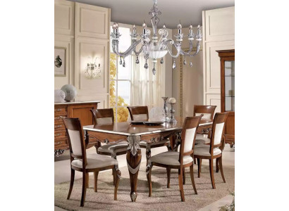 Conjunto clásico de mesa de comedor + 6 sillas, mesa de comedor, grupo de comedor nuevo