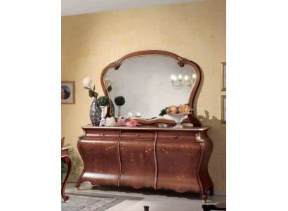 Cómoda con espejo Mueble de consola Cómodas con cajones Conjunto de 2 piezas