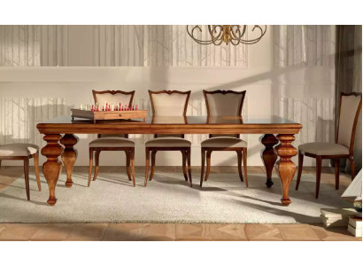 Conjunto de comedor Set Mesa clásica 6x sillas 7 piezas Lujo Completo