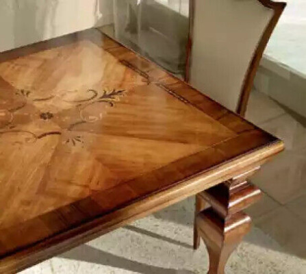 Conjunto de comedor Set Mesa clásica 6x sillas 7 piezas Lujo Completo