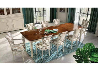 Comedor conjunto de mesa 8 sillas Conjunto de mesa Grupo Set Italia Madera