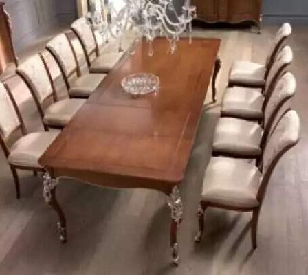 Juego de comedor 6 sillas Conjunto de comedor de madera Silla acolchada de lujo Nueva