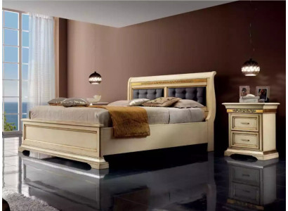 Cama 2x Mesitas de noche 3 piezas Conjunto de dormitorio Diseñador Lujo Juegos completos