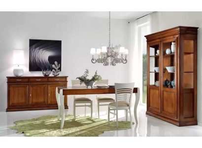 Juego de comedor Conjunto de mesa Aparador Vitrina Grupo de comedor 3 piezas Nuevo