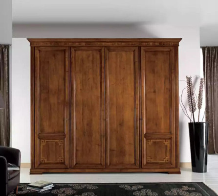 Armario Armario de lujo de madera Diseño Muebles Dormitorio Marrón Nuevo