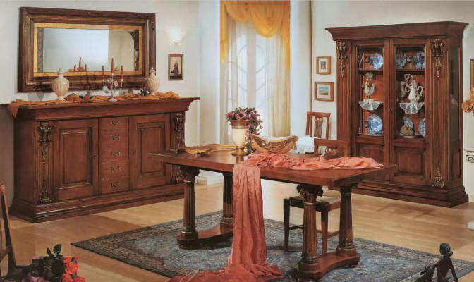 Mesa de comedor, muebles de diseño, mesa de comedor de lujo, estilo italiano, decoración.