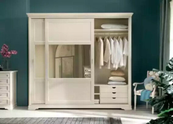 Armario ropero Armario con puertas correderas Muebles Armarios Dormitorio Madera Nuevo