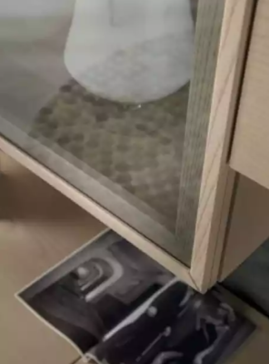 Diseño de conjunto de sala de estar Vitrina Estantes de pared Mueble de pared Estantes Gabinetes 4 piezas.