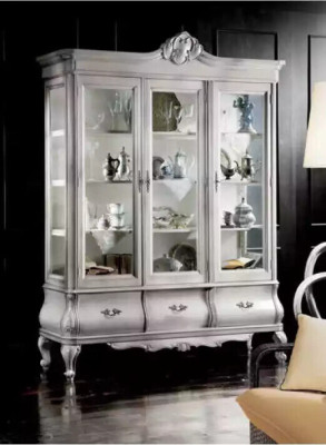 Vitrina de madera Lujo Armario Clásico Mueble Italiano Armarios