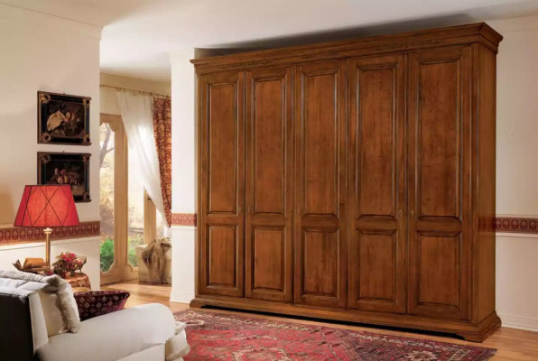 Dormitorio Armario Armario Madera Muebles de sala Marrón Italia