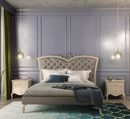 Dormitorio Cama 2x Mesitas de Noche Lujo Juegos de Muebles Completos Habitación 4 piezas.