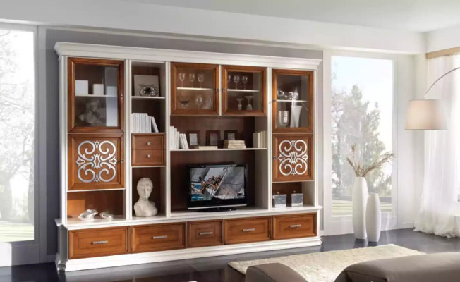 Estante de pared para sala de estar, mueble de TV, armarios de pared, muebles de madera para sala de estar nuevos.