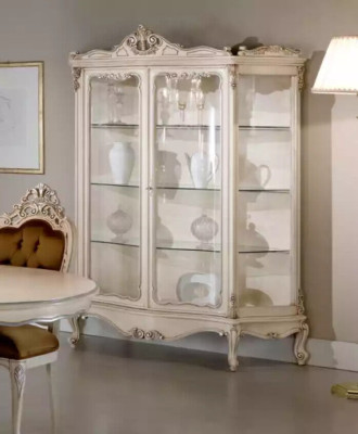 Vitrina de vidrio Armario de cristal Vitrina Sala de estar Madera Credenza Muebles de lujo Nuevos