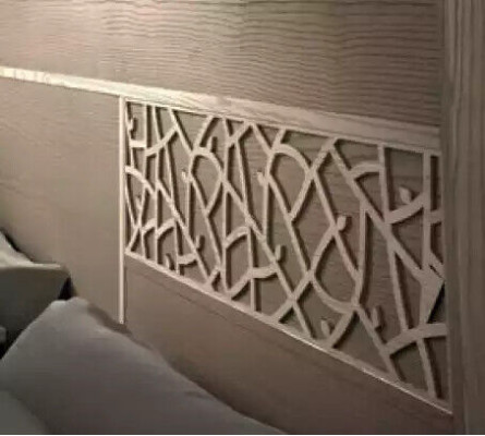 Juego de dormitorio de lujo de 6 piezas. Cama 2 mesitas de noche Armario de madera Nuevo