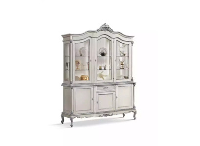 Vitrina de cristal Gabinete de madera genuina Vitrina aparador Muebles de salón italianos nuevos