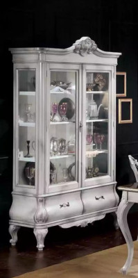 Vitrina de madera blanca Aparador Diseño Armarios Muebles italianos Armario