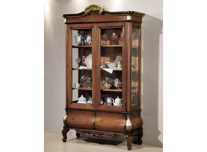 Lujo Vitrina Muebles extravagantes Armario Vitrinas Vidrio Madera Armarios Nuevo